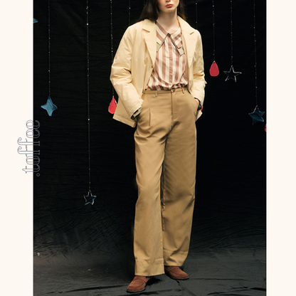 ストライプライニングテーラードジャケット　《Z00756》