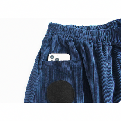 【3color】ドットコーデュロイハーレムパンツ X-352