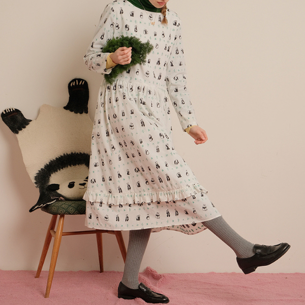 【2pattern】コットンレースワンピース Z00074