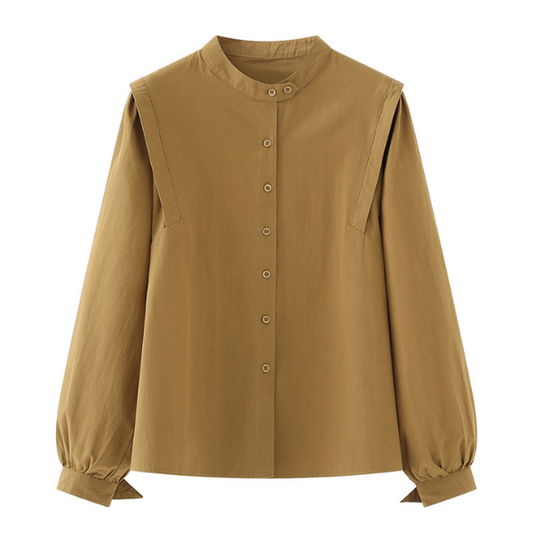 【２color】オーバーショルダーシャツ X-007