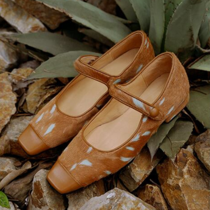 【2color】スクエアトゥフラットパンプス Z00104