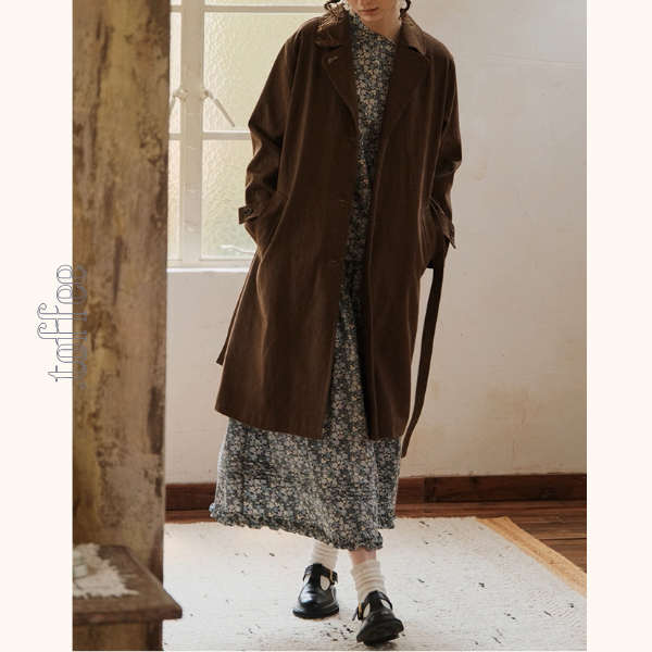 前合わせデザインのブラウンジャケット《Z01086》