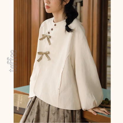 小さなリボンの詩的トップス《Z01139》