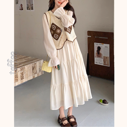 午後の陽だまりとレースの装いセットアップ《Z01150》