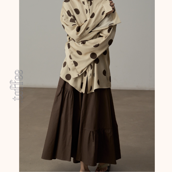 リズムを奏でる、大きな水玉シャツ《Z01120》