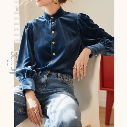 青の余韻と金のボタンの記憶《Z01165》