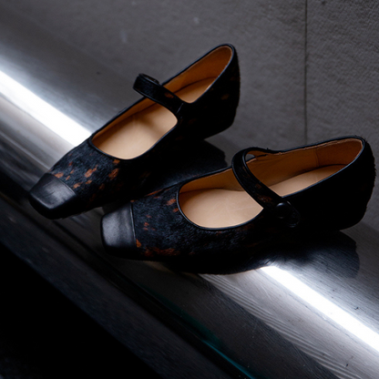 【2color】スクエアトゥフラットパンプス Z00104