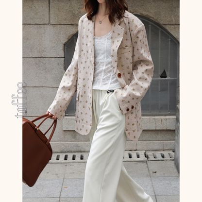 小花柄ルーズジャケット　Z00395
