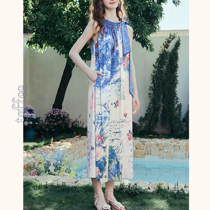 深海の花の泡ホルターネックワンピース《Z00967》