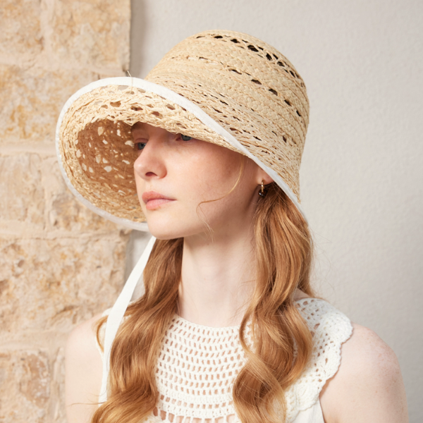 メッシュラフィアハット《Z01022》