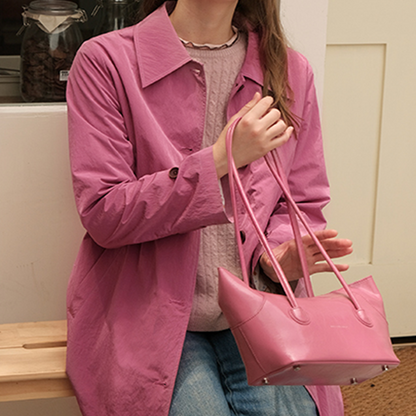 【2color】クラシカルミドル丈Aラインコート　《Z00749》