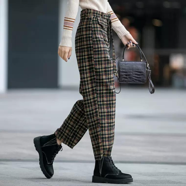 【２color】マルチチェックパンツ AU-456