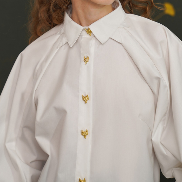 【２color】フォックスボタンシャツ w-033