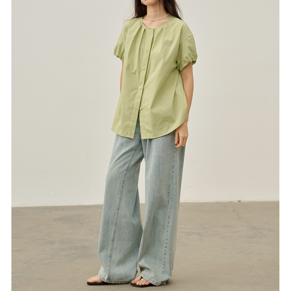 ルーズストレートデニムパンツ Z00224