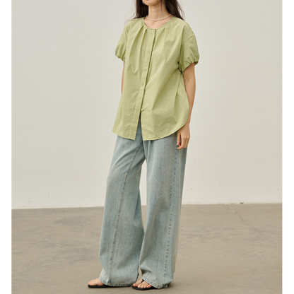 ルーズストレートデニムパンツ Z00224