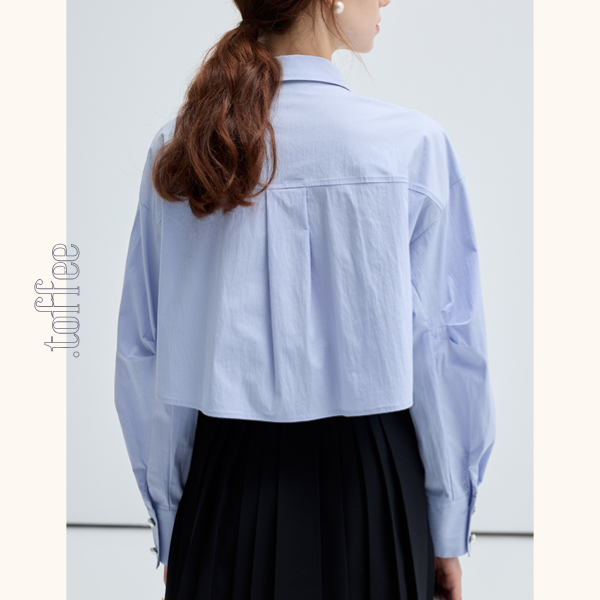 ビッグリボンブルーシャツ　Z00457