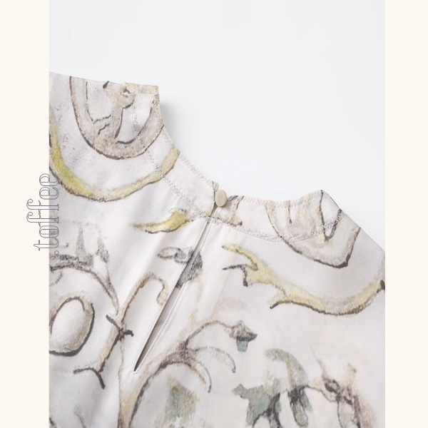 淡彩タッチミディワンピース《Z01037》