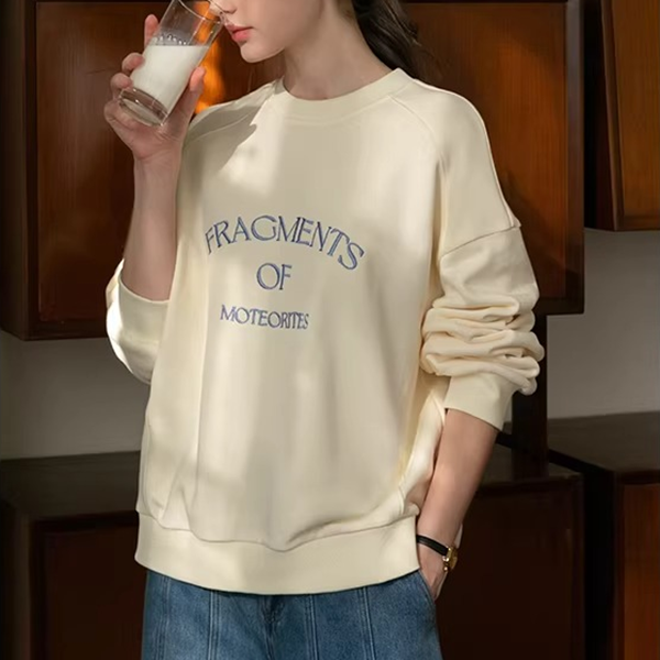 【3color】ロゴ刺繍クルーネックゆるスウェット《Z01324》