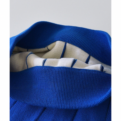 【６color】バイカラープリーツスカート w-079