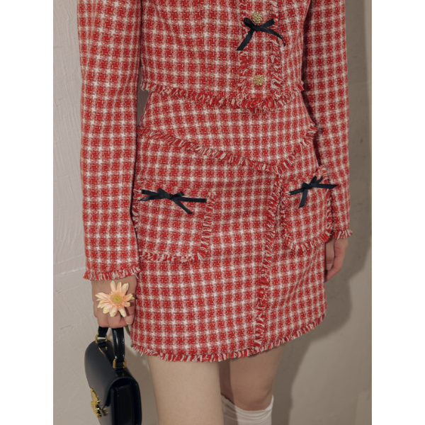 千鳥格子フリンジエッジセットアップ Z00018