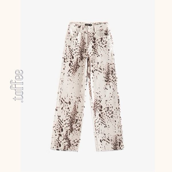 【4pattern】プリントストレートジーンズ《Z00929》