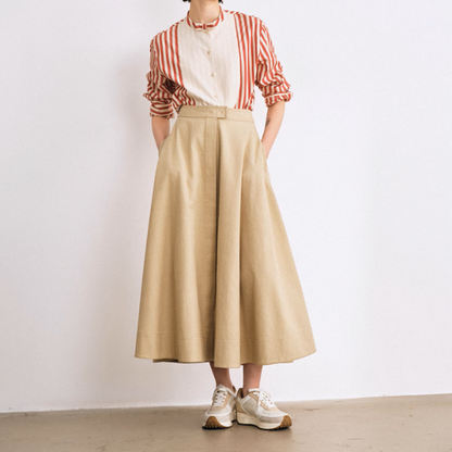 バンドカラーストライプロングシャツ《Z00897》