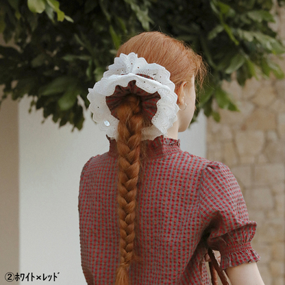 【3pattern】大きなフリルのヘアアクセサリー《Z00820》