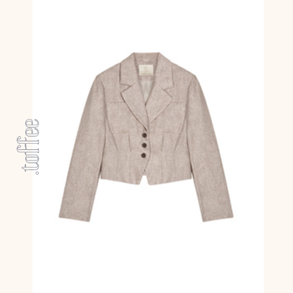 ショートテーラードジャケット＆ロングプリーツスカート セットアップ　《Z00773》