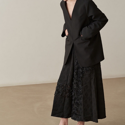 立体フラワーレーススカート X-087