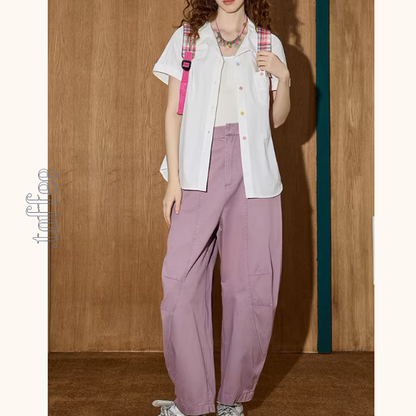 ハイウエストカジュアルワイドパンツ《Z01017》