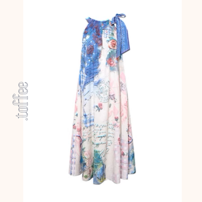 深海の花の泡ホルターネックワンピース《Z00967》