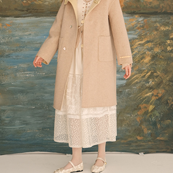 シアーレースミモレ丈スカート　《Z00619》