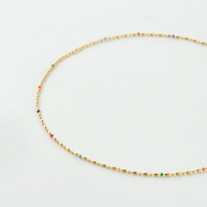 エナメルカラーゴールドネックレス X-167