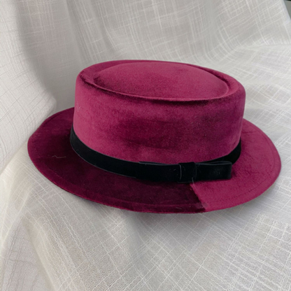 【6color】リボン付きフラットハット　Z00060