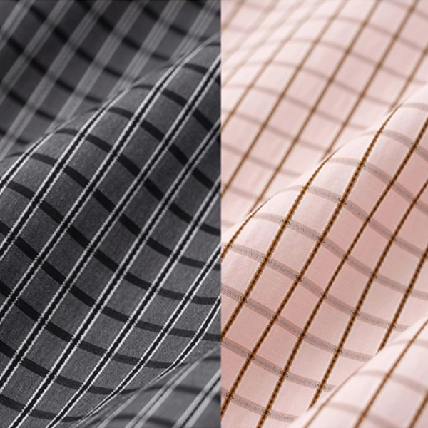 【2color】チェック柄フーディーシャツ《Z00978》