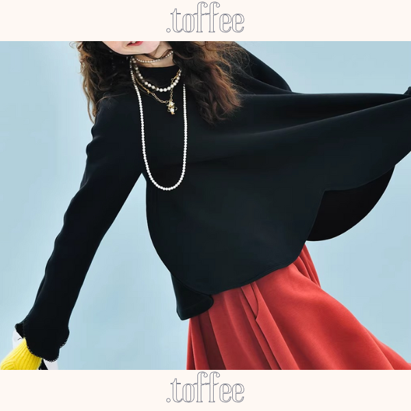 花びらカットのピコ刺繍スウェット《Z01357》