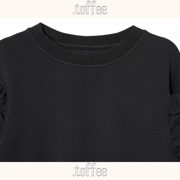 【2color】ティアード袖フリルの甘辛スウェット《Z01351》