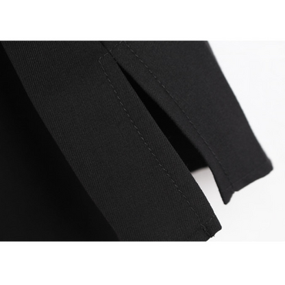 【2color】ラペルプリーツシャツ X-350