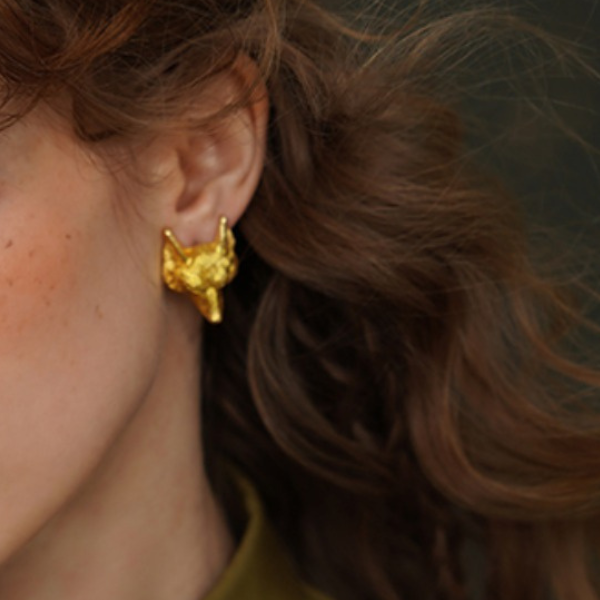 【２Size】ゴールドアニマルピアス w-031