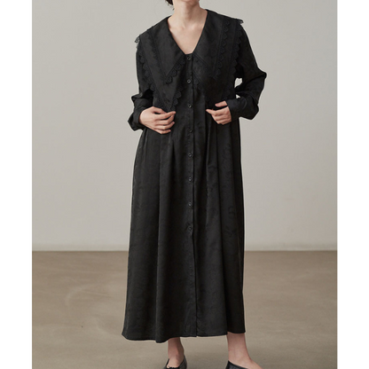 ビッグカラージャガードドレス X-068