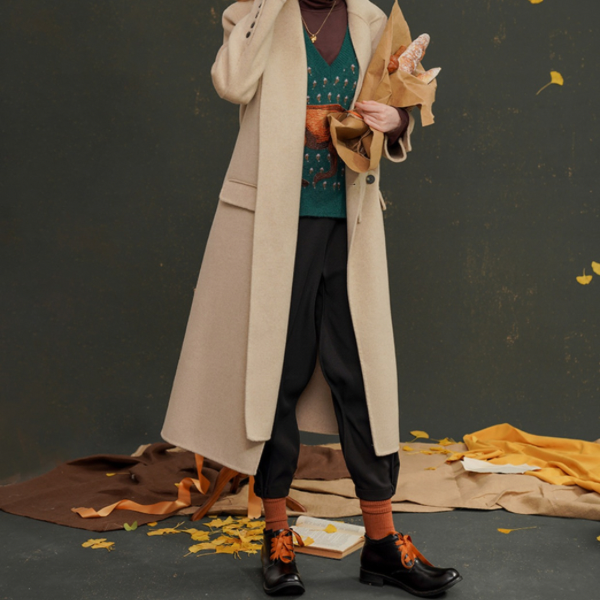 【２color】リブヘムセンタープレスパンツ AU-468