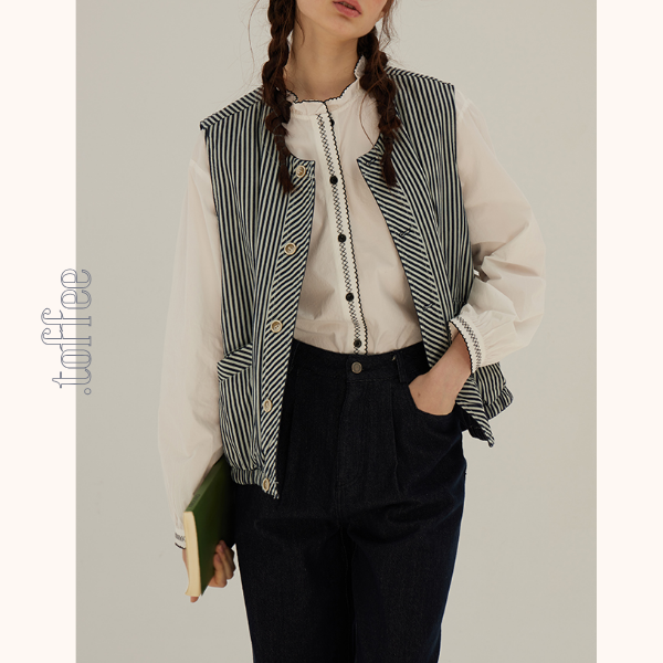 コントラストカラーレースディテールシアーブラウス《Z00844》