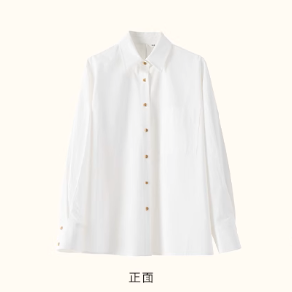 【3color】POLOカラーオーバーサイズ純綿シャツ《Z00883》