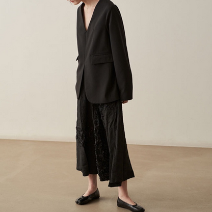 立体フラワーレーススカート X-087