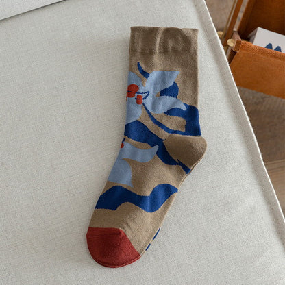 フラワー刺繍ソックス3点セット Z00315