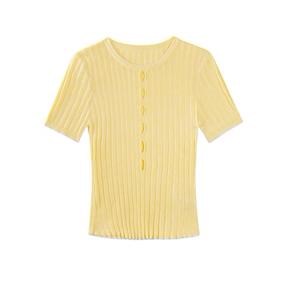 【2color】カットアウトスリムニットトップ《Z01009》