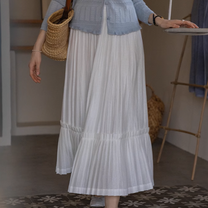 【2color】プリーツティアードフレアスカート《Z00864》