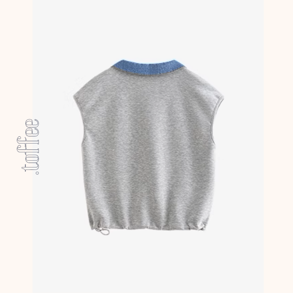 斜めラインVネックフレンチスリーブトップス《Z00922》