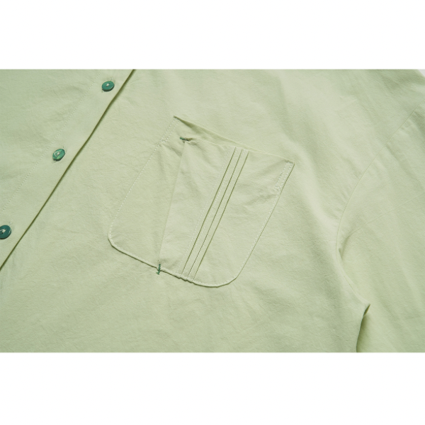 【2color】 コットン100%コントラストボタンシャツ Z00070