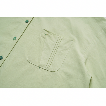 【2color】 コットン100%コントラストボタンシャツ Z00070